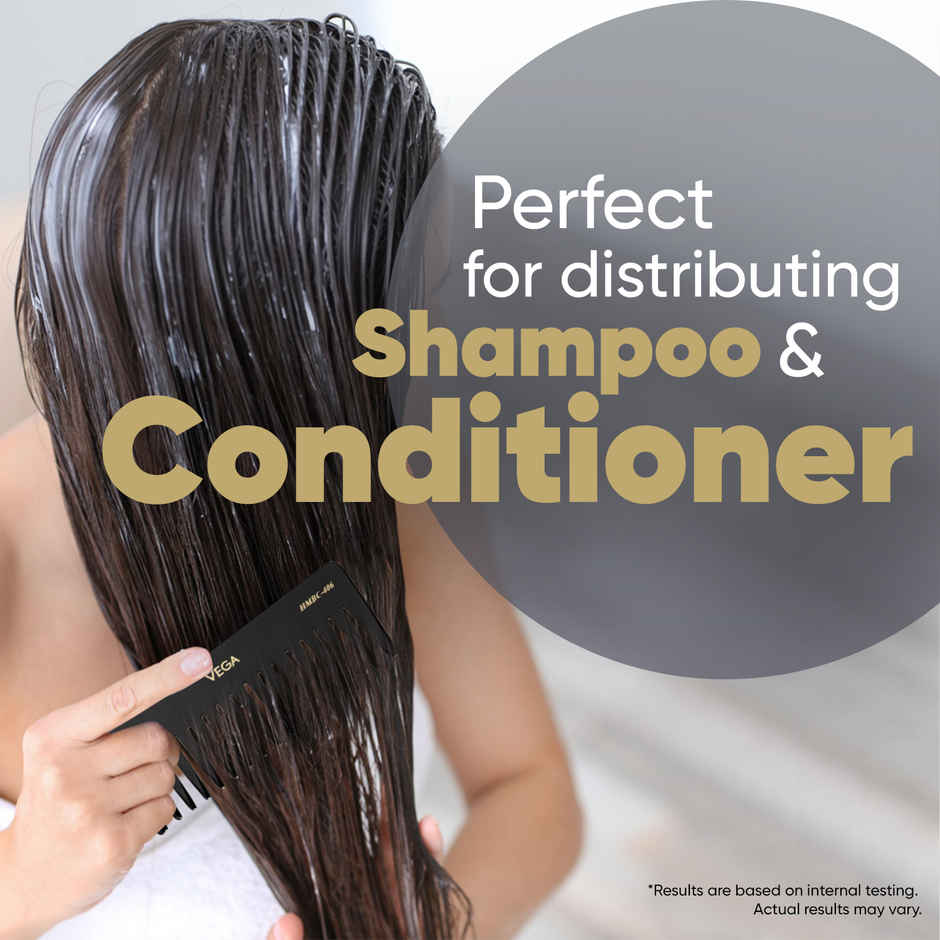 VEGA Shampoo Hair Comb - Large Hmbc-406 | Black