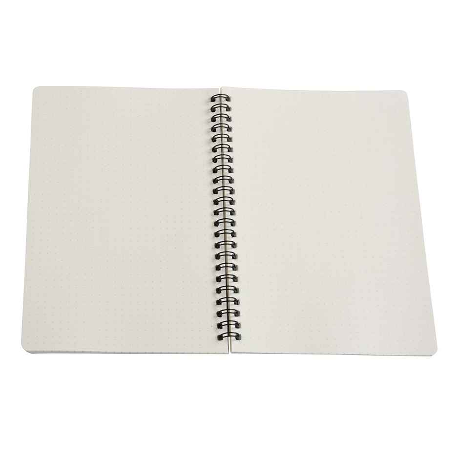 Papboo Dot Grid Spiral Wiro Notebook 120 Pages, 21 x 15 cm, 90 Gsm - Good Vibes