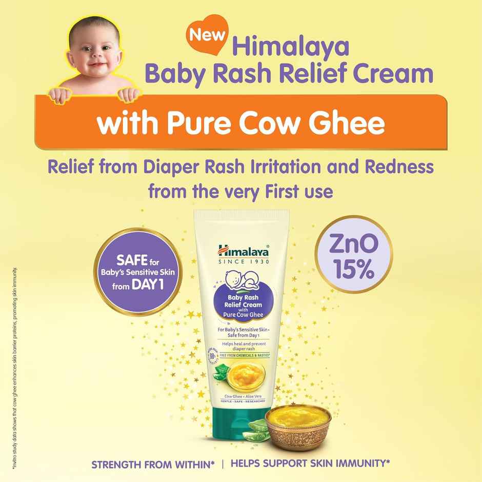 Himalaya Baby Rash Relief Cream With Pure Cow Ghee & Ph 5.5