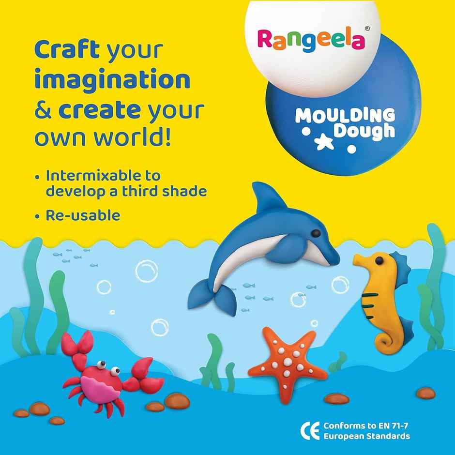 Rangeela Moulding Dough Kit 200 GM-(8 x 25 gm) | Creative Fun