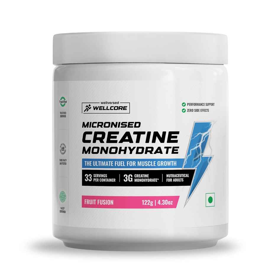 Wellcore Pure Micronised Creatine Monohydrate (122G, 33 Servings) Fruit Fusion