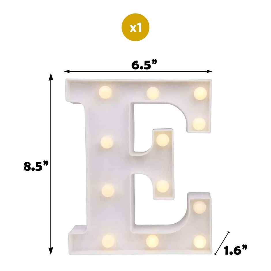Polypropylene Marquee Light Led Alphabet E | Party Propz