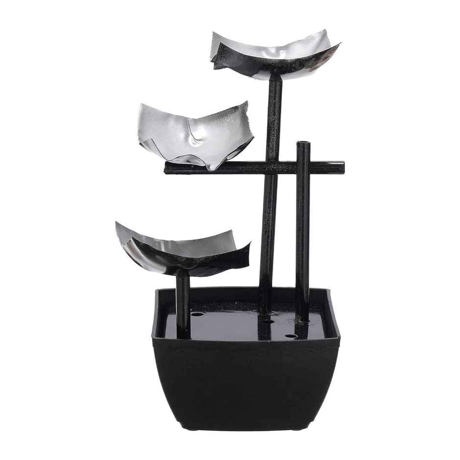 TIED RIBBONS Decorative Table Water Fountain | Black