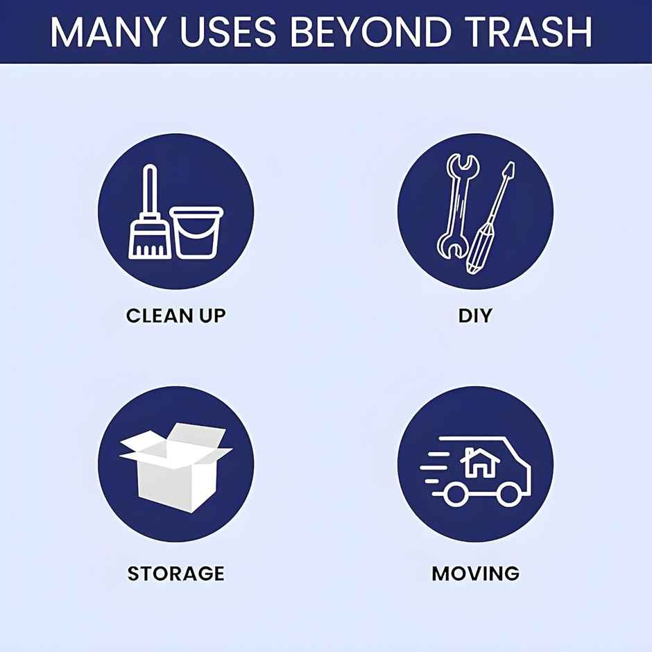 Kuber Industries 24x32 Inches Premium Garbage Bags for Dustbin | 45 Bags (3 Rolls) Blue