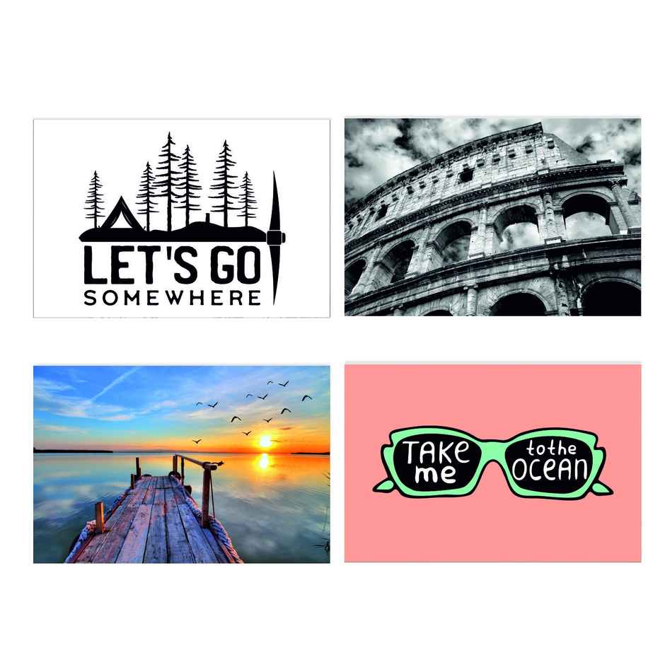 Paper Plane Design Travel Theme Wall Posters | Set of 10 | (12 Inch x 18 Inch) D20