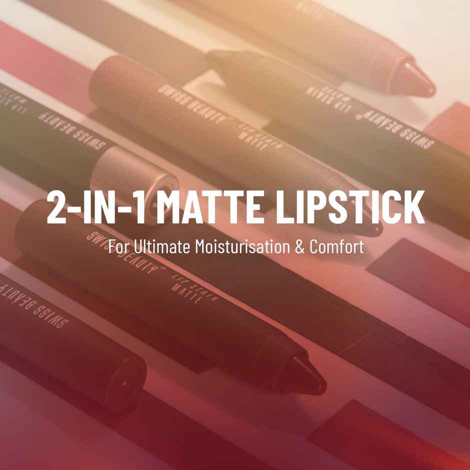 Swiss Beauty Lip Stain Matte Lipstick - 222 Hot Nude