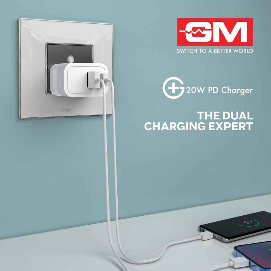 GM G+ 20W Dual-Port Charger