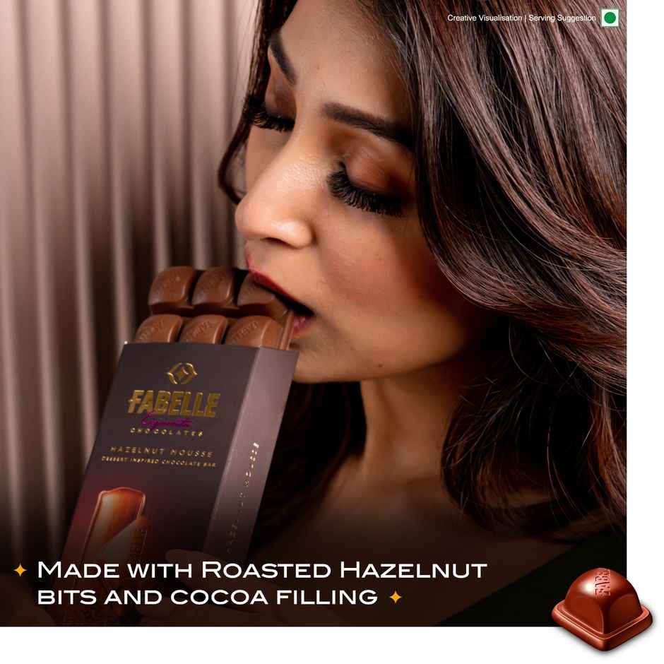 Fabelle Hazelnut Mousse Centre Filled Handcrafted bar
