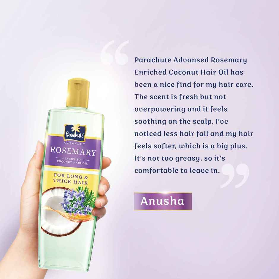 Parachute Advansed Rosemary enriched Coconut Hair Oil For Promoting Hair Growth