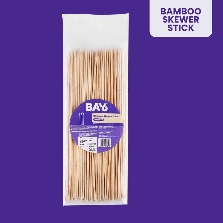 BAY6 Bamboo Skewer Stick - Pack of 60