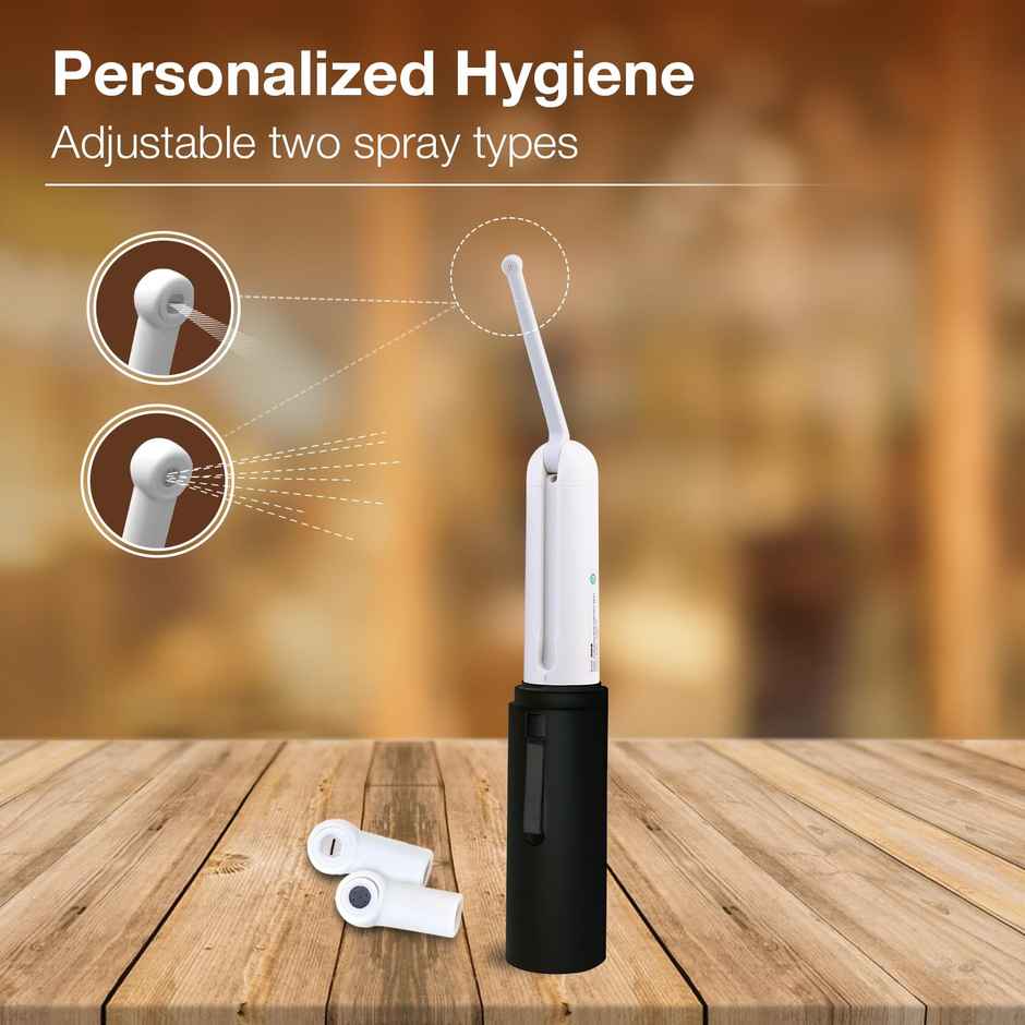 Kohler Purewash Portable Jet Spray Battery Operated Bidet With 200ml Refillable Bottle | Black