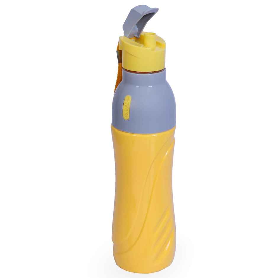 Jaypee Googly PU Insulated Fliptop Sipper Lid Water Bottle for kids | Yellow | 650ml