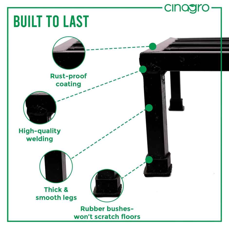 Cinagro Gardening Square Metal Plant Stand - 1 Pack