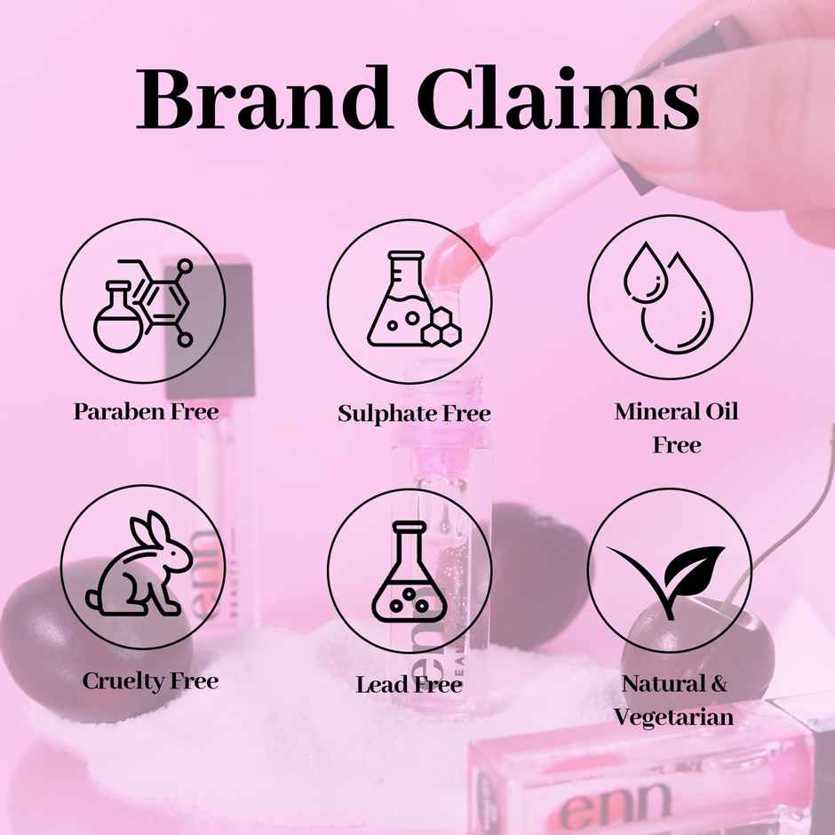 ENN Beauty pH Lip Gloss, Non Sticky Color Changing Lip Oil with Squalene