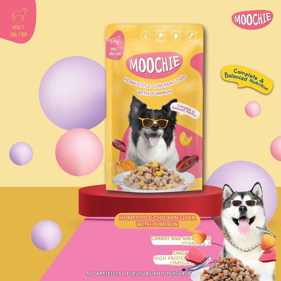 Moochie Dog Wet Gravy FOOD Homestyle With Chicken Liver And Pumpkin