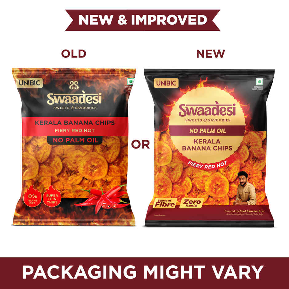 UNIBIC Kerala Banana Chips Fiery Hot | No Palm Oil