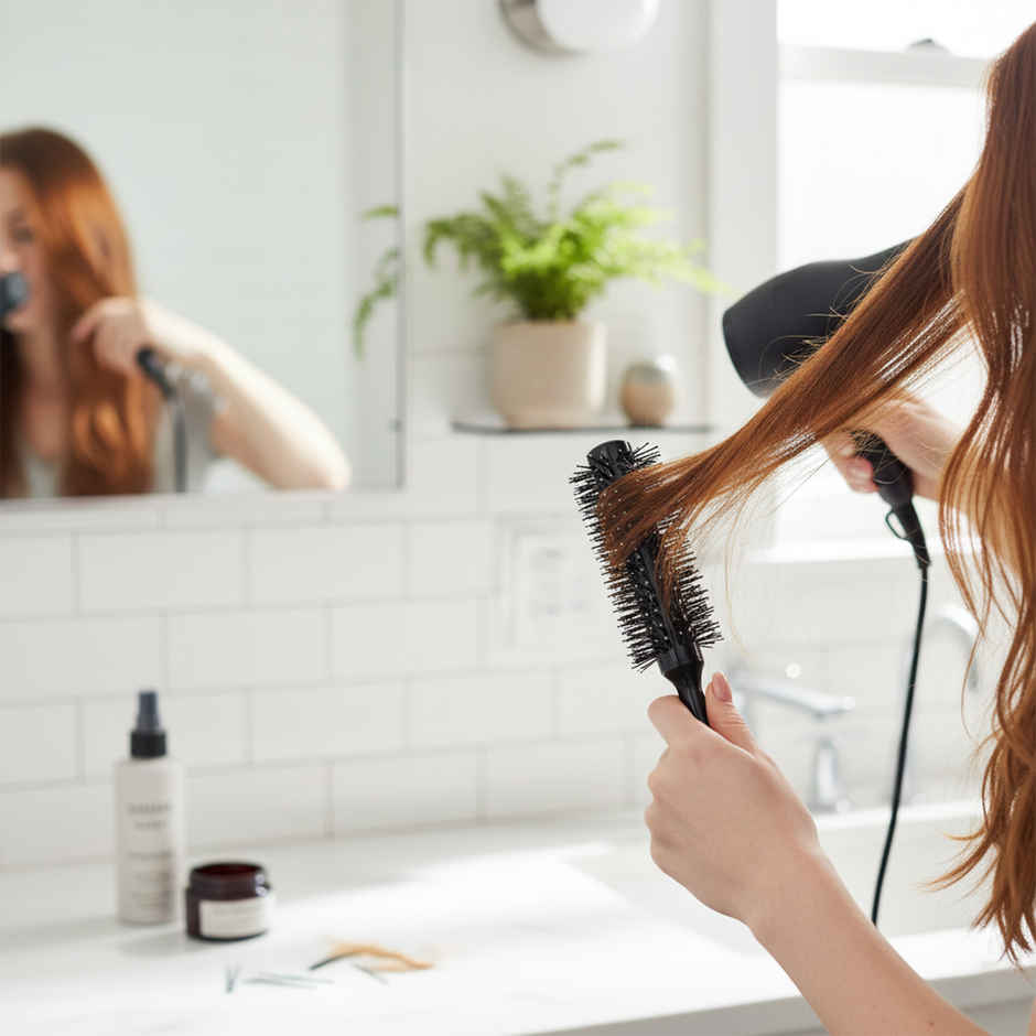 Midazzle Round Hair Brush for Blow Drying, Curling for Men and Women |MIHB0042 | Assorted