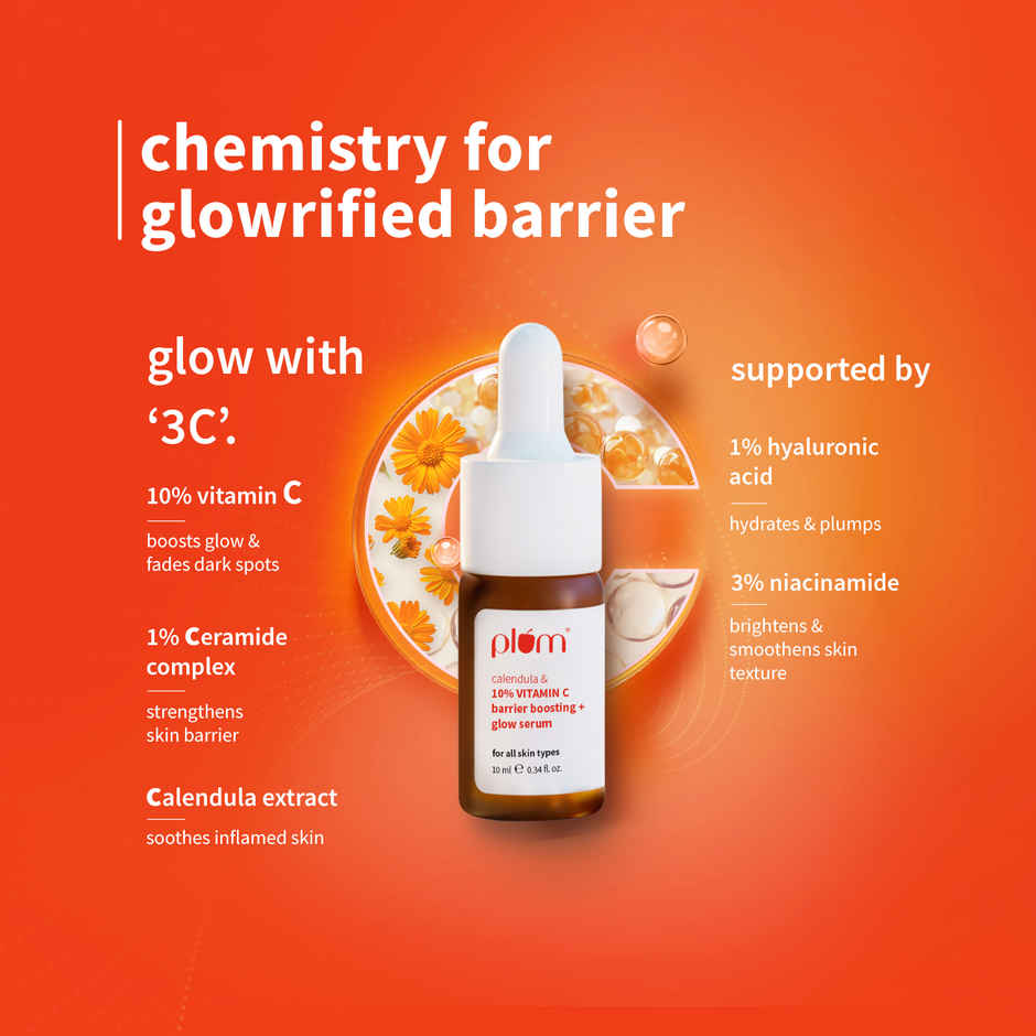 Calendula & 10% Vitamin C Barrier Boosting + Glow Serum | Boosts Glow