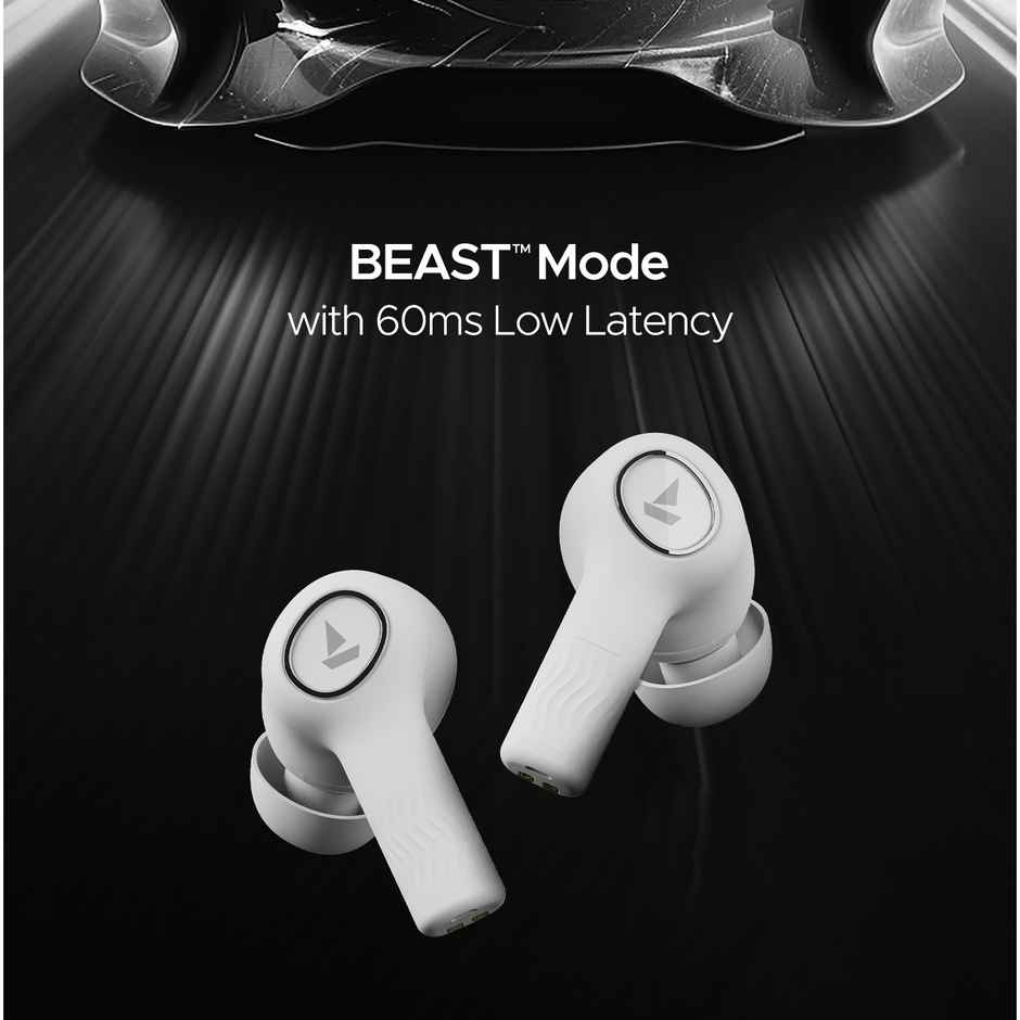 boAt Nirvana Ion TWS Earbuds with mic, 120HRS Battery, Crystal Bionic Sound w/Dual EQ Modes, 4Mics ENx, App Support, Low Latency, IPX4, v.5.2 Bluetooth - Ivory White