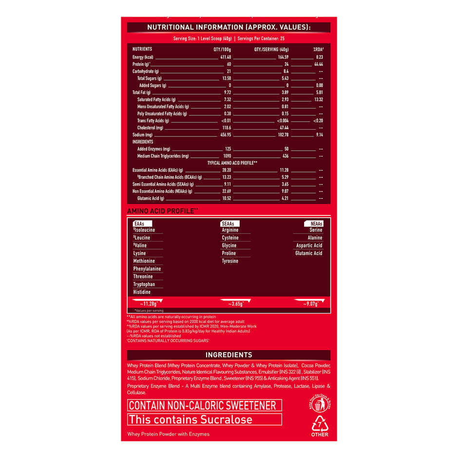 MuscleBlaze Whey Energy Powder - Chocolate