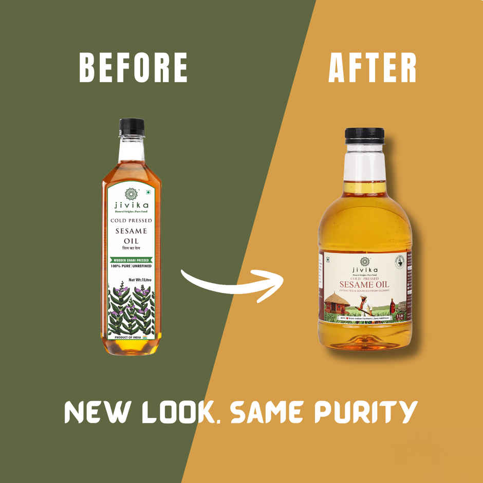 Jivika Natural Sesame (Til-Gingelly) Cold Pressed Oil | Healthy Cooking Oil