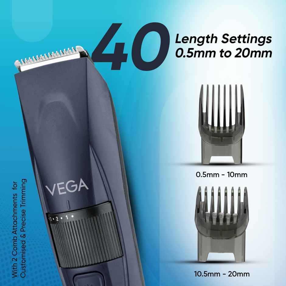 Vega Turbo One Beard Trimmer with 90min Runtime, Use Upto 6 Week in 1 Charge, (VHTH-40)