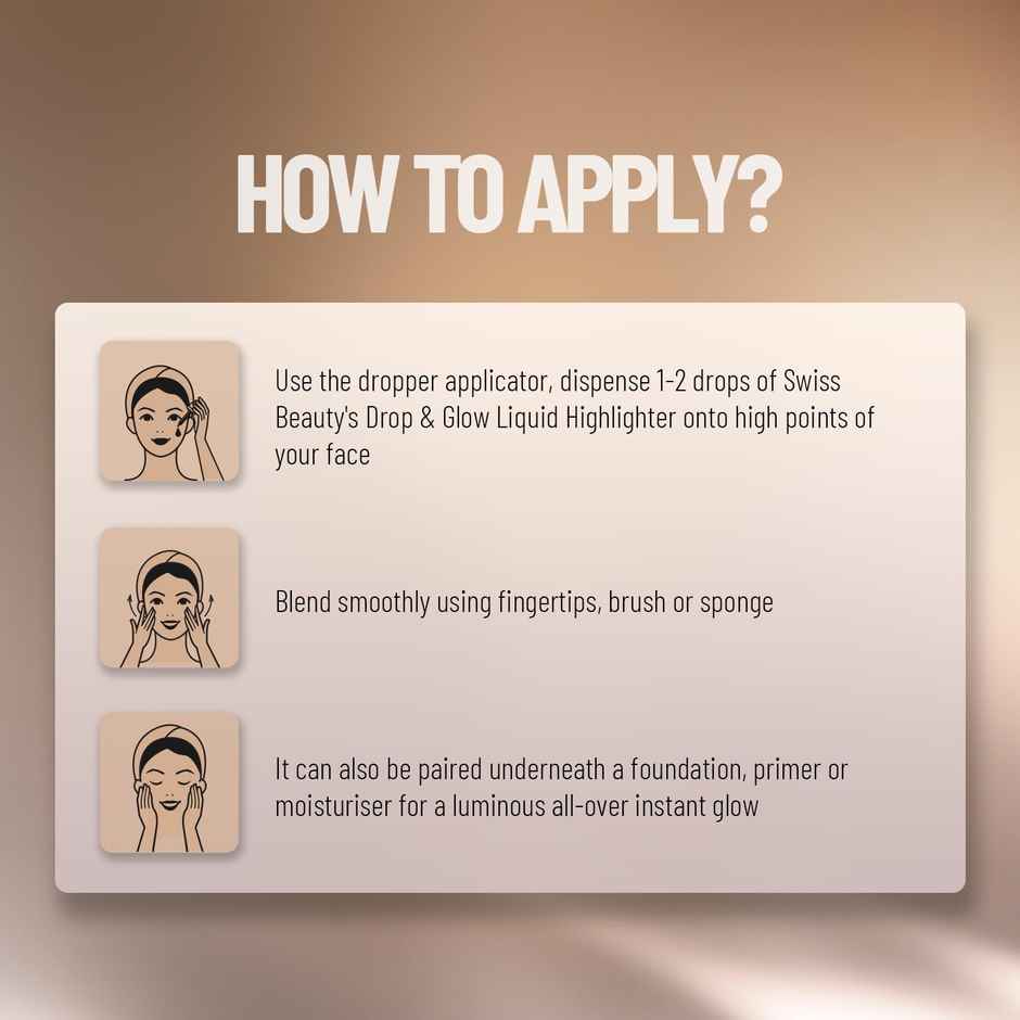 Swiss Beauty Drop and Glow Liquid Highlighter - 01 Light Pink