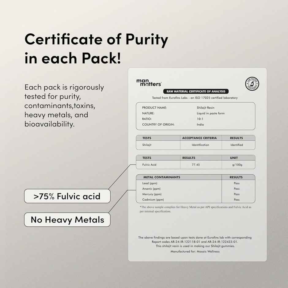Man Matters Shilajit Gummies | 30 Gummies