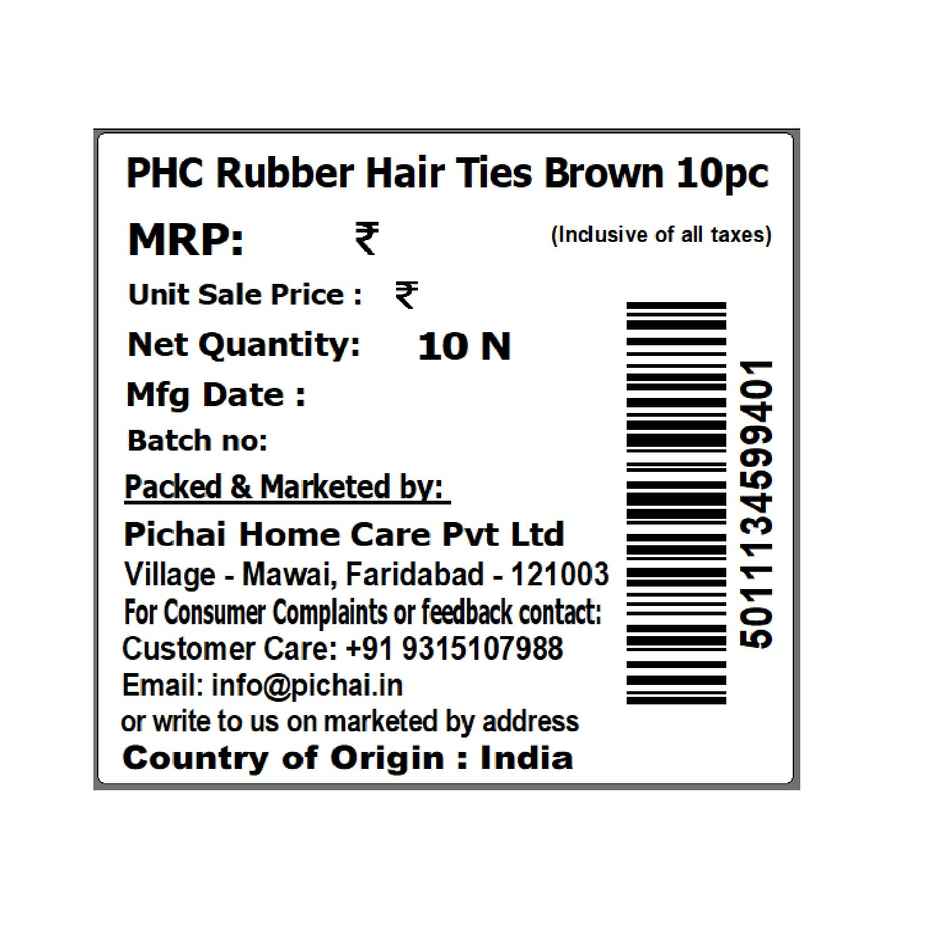 Pichai Rubber Hair Ties | Brown | Strong & Stylish