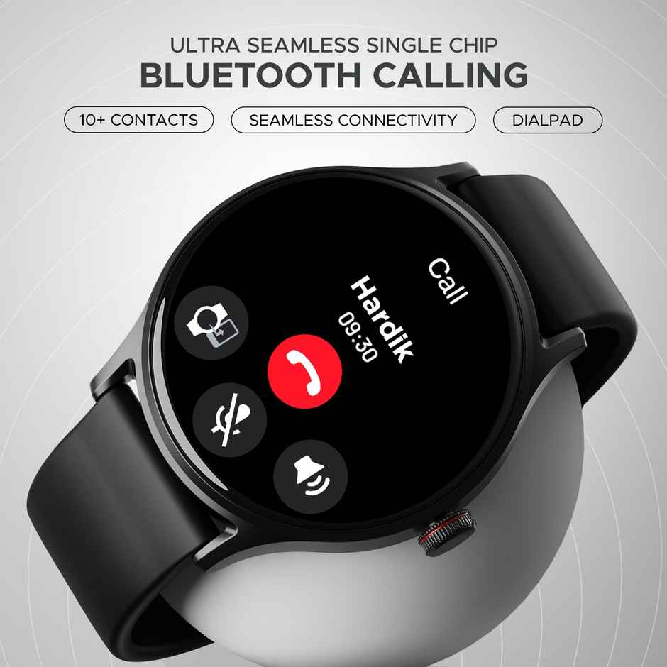 boAt Lunar Vista Smartwatch | 1.52" Display | BT Calling | Functional Crown | Active Black