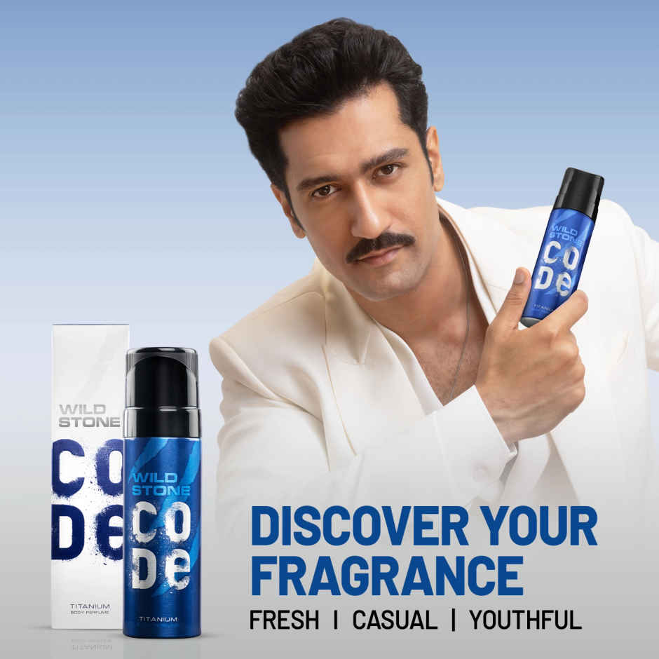 Wild Stone Code Titanium No Gas Deodorant for Men