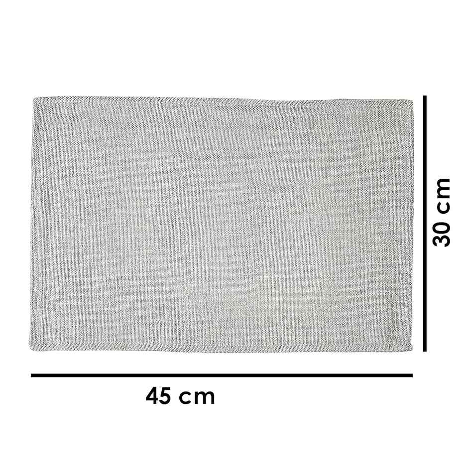Lushomes Jute Table Mats - Grey | Jute Placemats | 12 x 18 inch | 30 x 45 cm