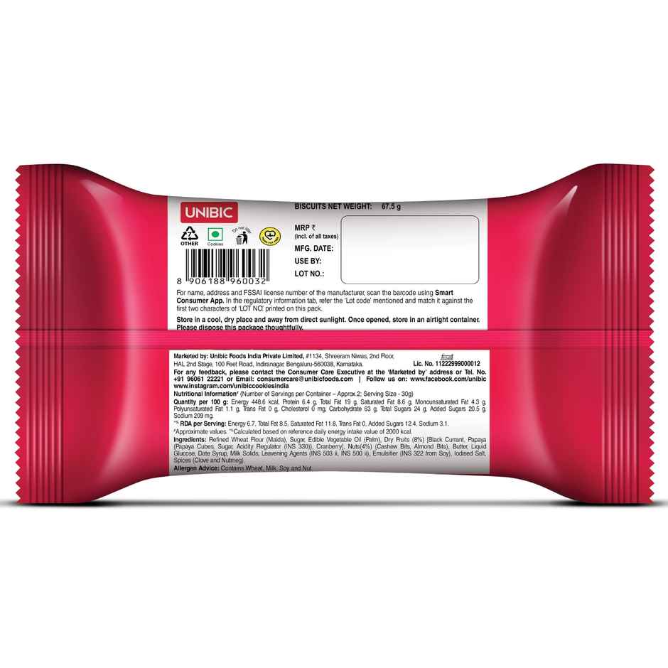 UNIBIC Fruit & Nut Cookies