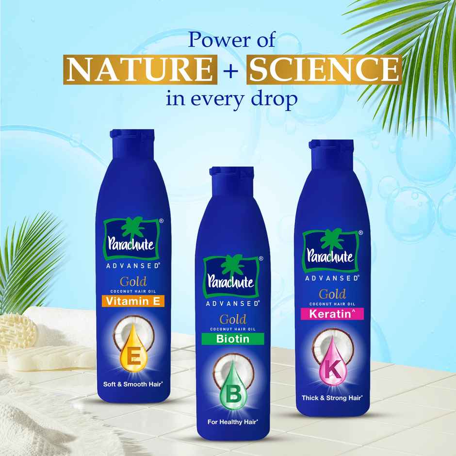 Parachute Advansed Biotin & Coconut Hair Oil | Deep Nourishment for Fuller Hair