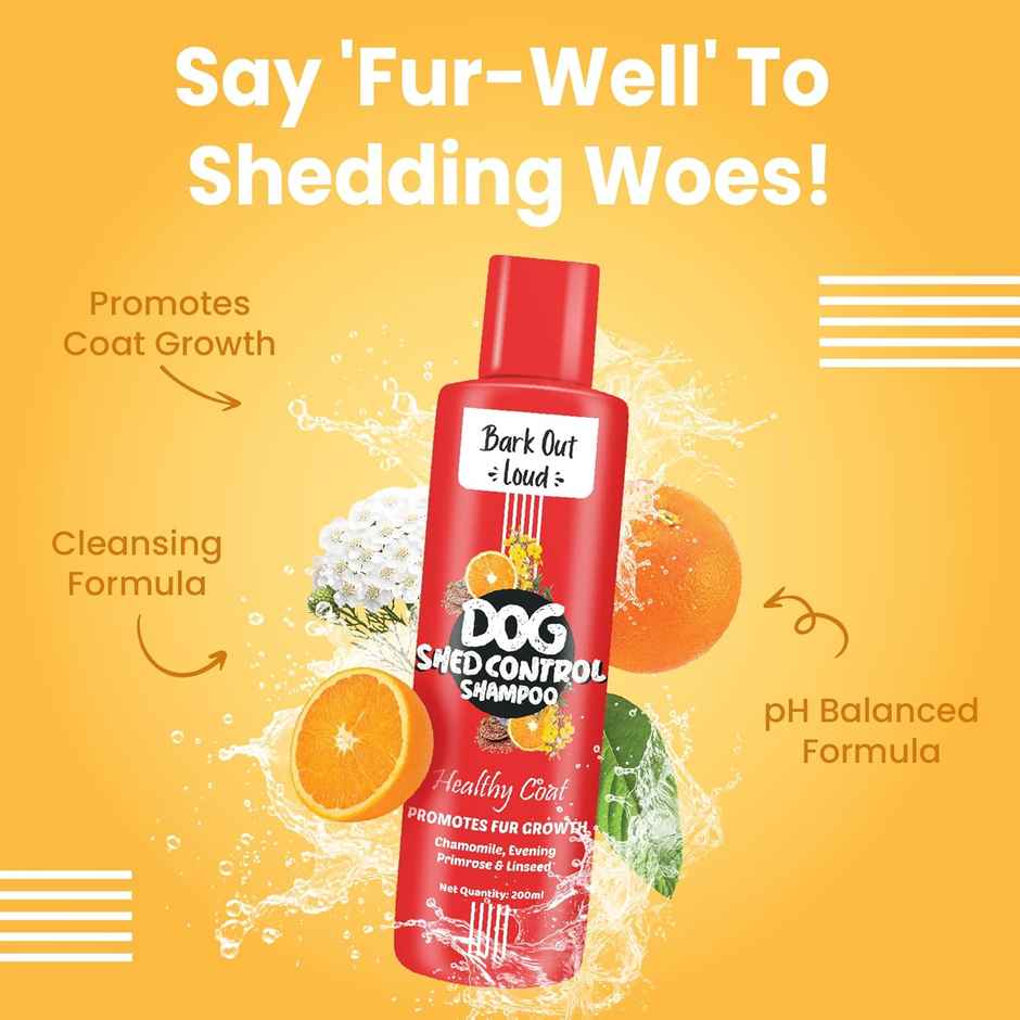 Bark Out Loud Dog Shed Control Shampoo for Hairfall