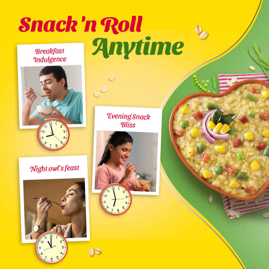 Saffola Masala Oats | Curry & Pepper | Anytime Snack | Ready in 3 mins | Millets Goodness | 500g