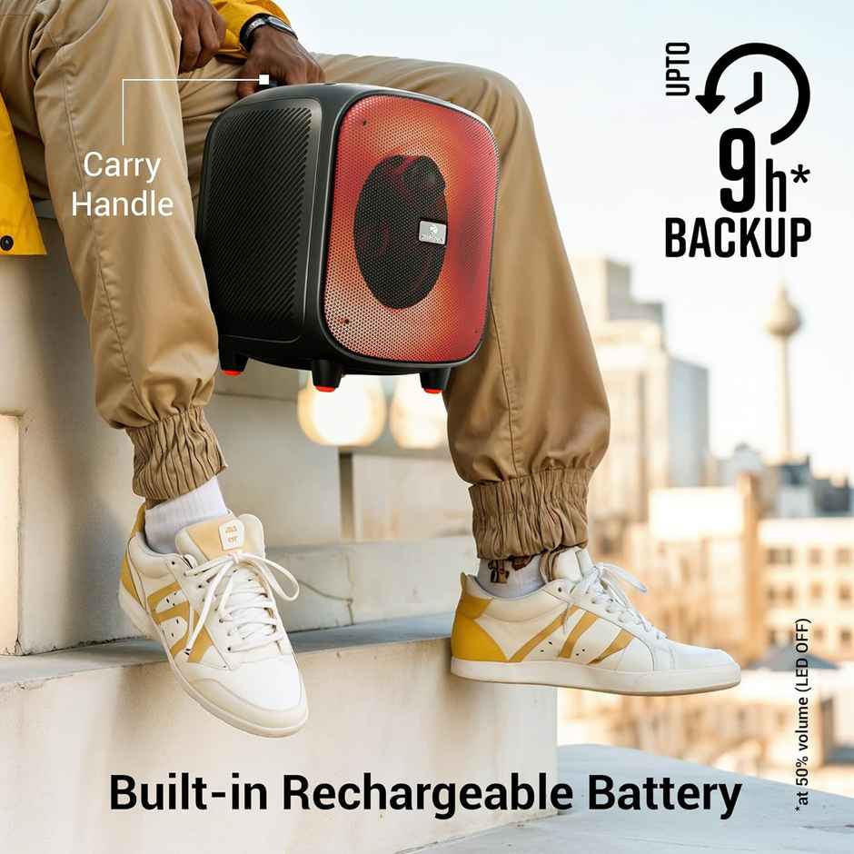 Zebronics Sound Feast 800 Portable Party Bluetooth Speaker| 55W | 9 h Playback |6.5 inch |6.3mm Mic