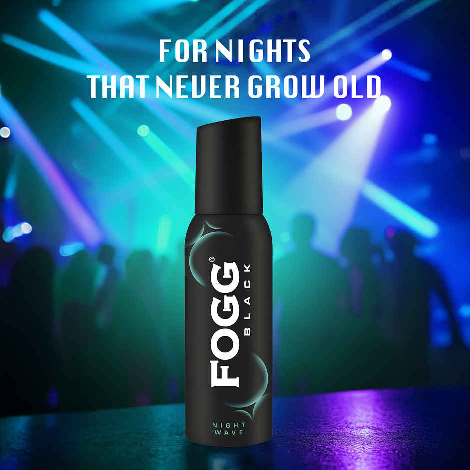 Fogg Black Night Wave No Gas Long Lasting Perfume Deodorant Spray for Men and Women