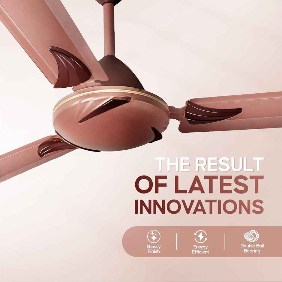 Longway Creta P1 Ceiling Fan,1200mm/48 inch, Remote Controlled,Anti-Dust,Star Rated, Rusty Brown