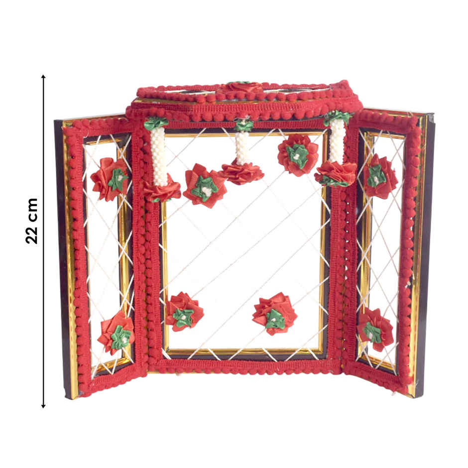 Astonishing Ganesha Phool Bangla | Red | 8 inch | Satvik