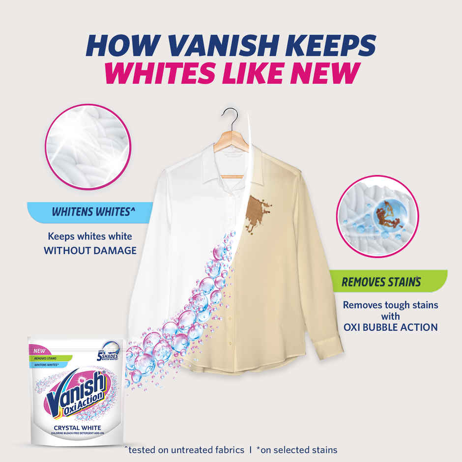 Vanish WHite Detergent Powder | Chlorine Bleach Free