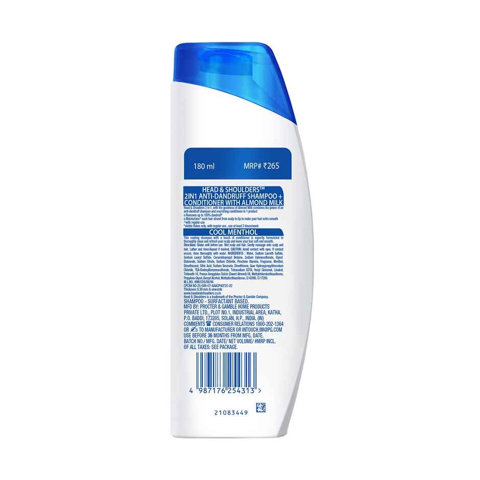 Head & Shoulders 2-In-1 Cool Menthol Anti Dandruff Shampoo + Conditioner For Women & Men