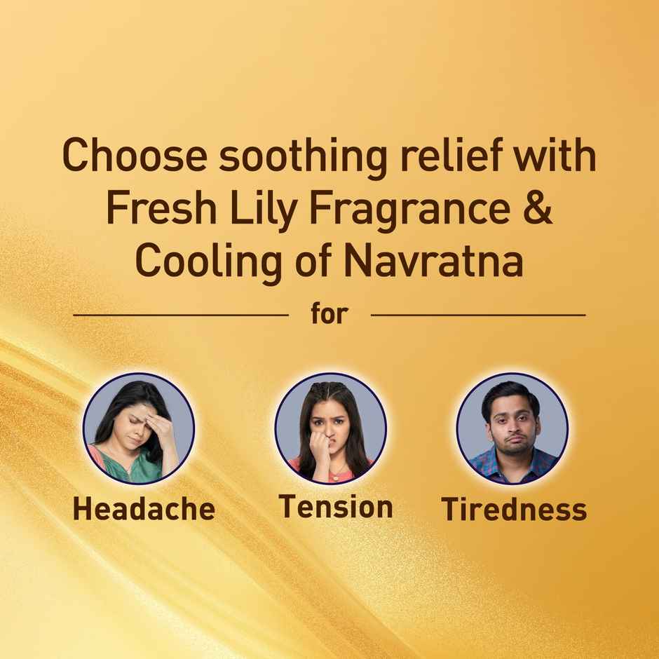 Navratna Gold Ayurvedic Hair Oil Non Sticky Mild Fragrance Goodness Of Almond