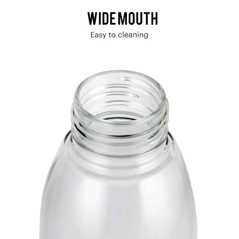 Cello Glass Hydra 900 Fridge Water Bottle with Plastic Cap, Break Resistant | Assorted | 875 ml