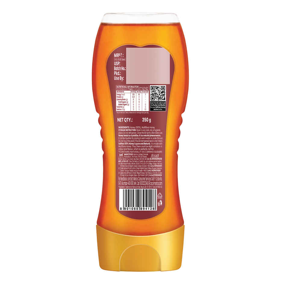 Saffola Honey Active | Made with Sundarban Forest Honey | 100% Pure Honey