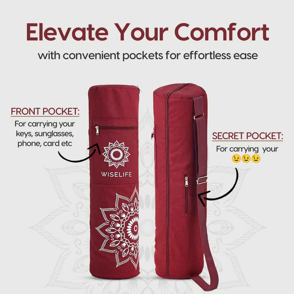 Wiselife Yoga Mat Bag - Wine