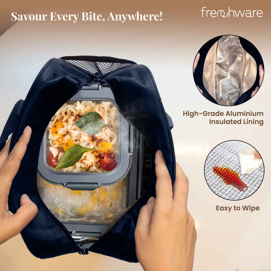 Frenchware Insulated Lunch Bag | Navy Blue