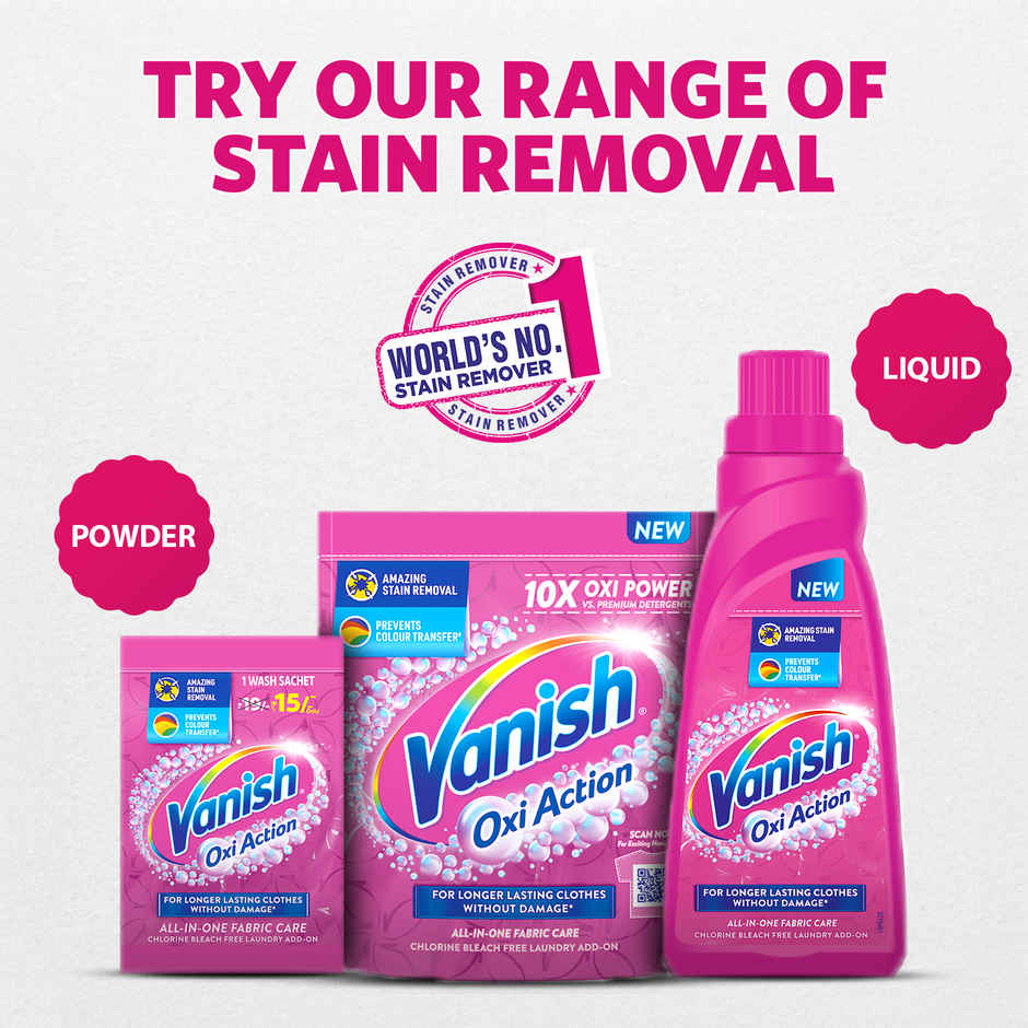 Vanish Liquid Stain Remover & Detergent Booster For Clothes