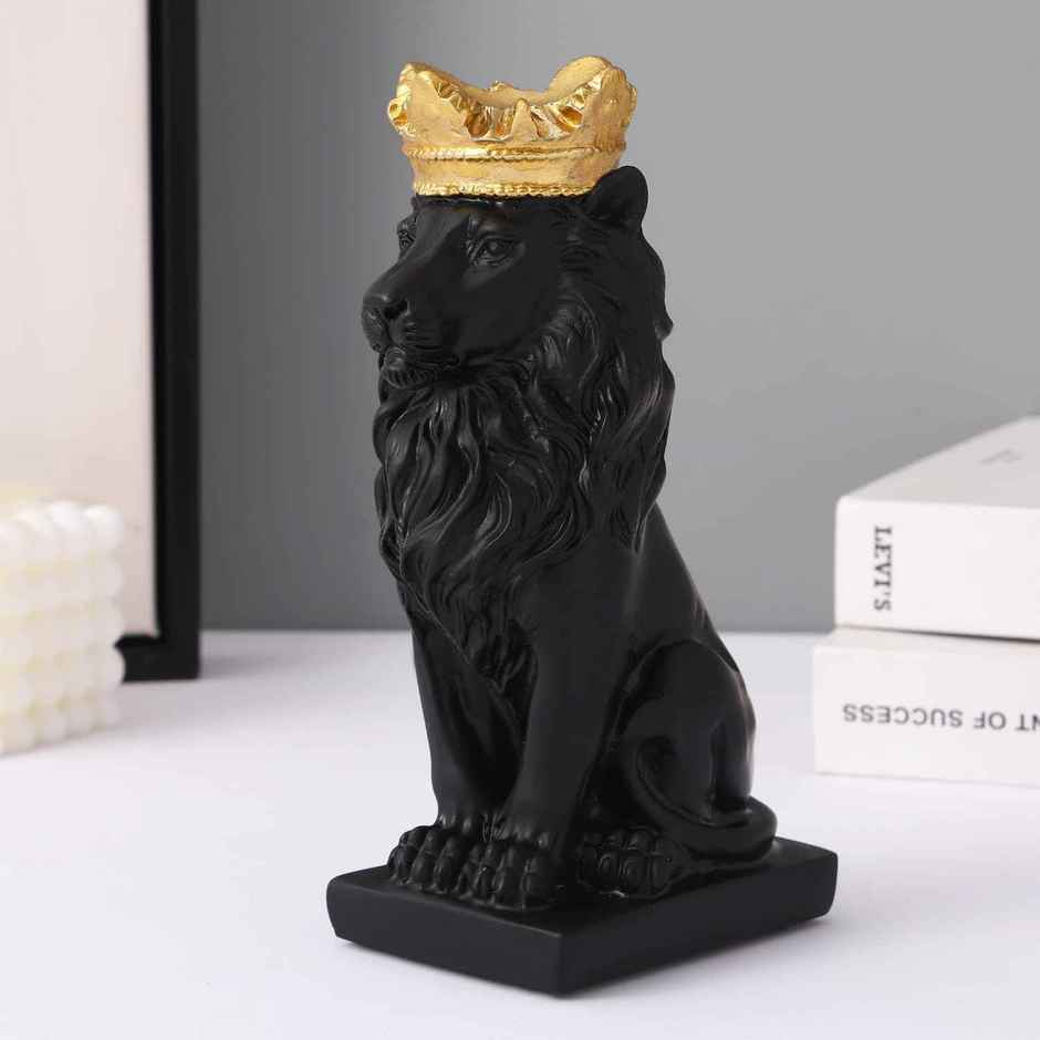 TIED RIBBONS Lion King Showpiece | Black - 7 in x 3.5 in