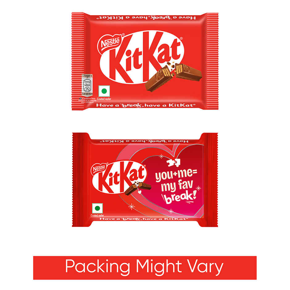 Kwality Wall'S Cornetto Double Chocolate Cone(105ml) & Nestle Kitkat Crispy & Creamy 4 Finger Chocolate Coated Wafer(38.5gms) Combo